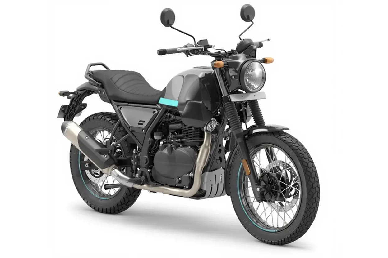 Royal Enfield Scram 411 White Flame And Silver Spirit