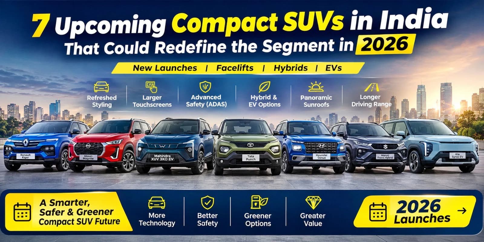 7 Upcoming Compact SUVs in India That Could Redefine the Segment in 2026