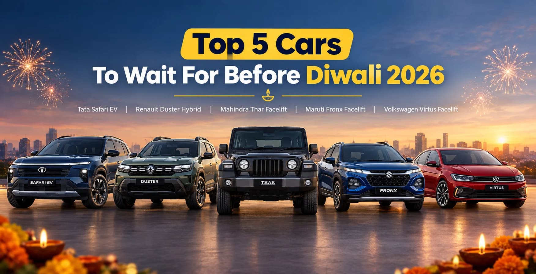 Top 5 Cars To Wait For Before Diwali 2026 - Tata Safari EV Renault Duster Hybrid More