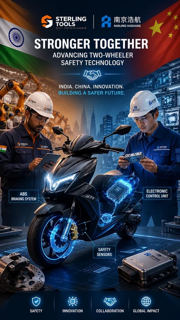 Sterling Tools Partners With China’s Nanjing Haohang for Two-Wheeler Safety Tech